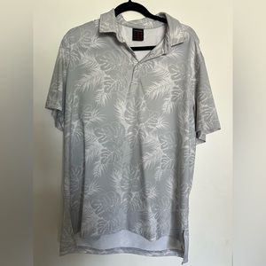 Off white golf polo. Floral print. Size medium (fits like large).